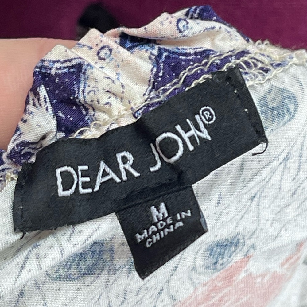 Dear John Cora Patchwork Boho Top Size Medium - image 4